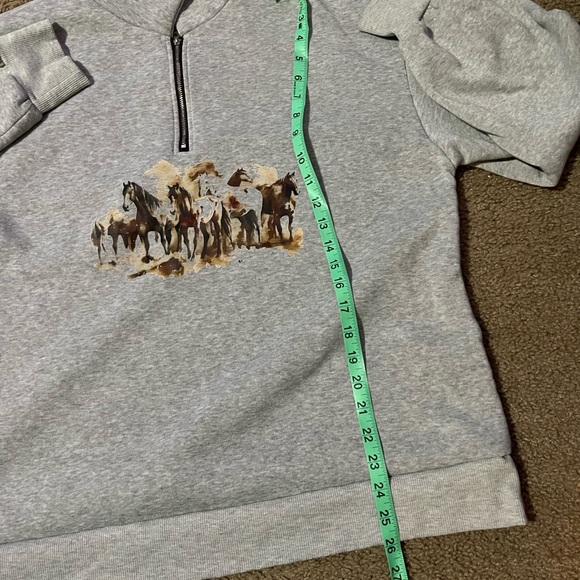 SHEIN Gray Sweater with Horse Print - Picture 8 of 8